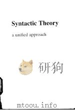 Syntactic Theory PDF电子版封面