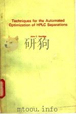Techniques for the Automated Optimization of HPLC Separations PDF电子版封面