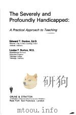 The Severely and Profoundly Handicapped（ PDF版）