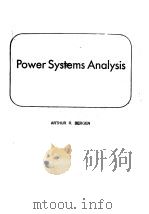 Power Systems Analysis PDF电子版封面