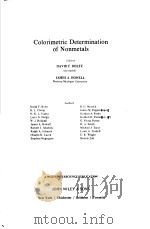 Colorimetric Determination of Nonmetals（ PDF版）