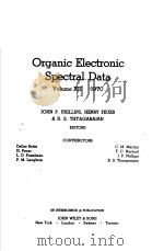 Organic Electronic Spectral Data Volume XII 1970 PDF电子版封面