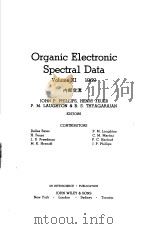 Organic Electronic Spectral Data Volume XI 1969 PDF电子版封面