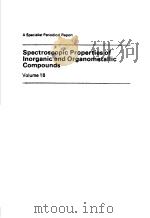 Spectroscopic Properties of Inorganic and Organometallic Compounds Volume 18 PDF电子版封面