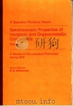 Spectroscopic Properties of Inorganic and Organometallic Compounds Volume 4 PDF电子版封面