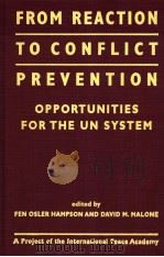 From Reaction to Conflict Prevention OpporTUNITIES FOR THE UN SYSTEM PDF电子版封面 1588260437 Fen Osler Hampson David M.Mal