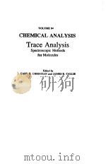 Trace Analysis Spectroscopic Methods for Molecules（ PDF版）