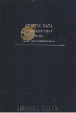 CRYSTAL DATA DETERMINATIVE TABLES Third Edition Volume 3:ORGANIC COMPOUNDS 1967-1974 MONOCLINIC PDF电子版封面 J.D.H.Donnay