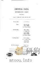 CRYSTAL DATA DETERMINATIVE TABLES Third Edition  Volume 4：INORGANIC COMPOUNDS 1967-1969  ANORTHIC（ PDF版）
