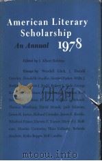 American Literary Scholarship:An Annual 1978 PDF电子版封面