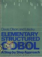 ELEMENTARY STRUCTURED COBOL PDF电子版封面