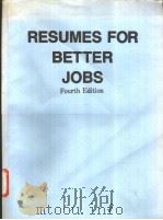RESUMES FOR BETTER JOBS PDF电子版封面