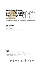 Reading Power and Study Skills for College Work PDF电子版封面