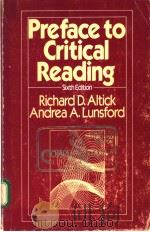 Preface to Critical Reading PDF电子版封面 0030613736
