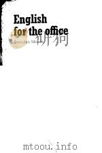 English for the Office PDF电子版封面