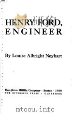 HENRY FORD，ENGINEER     PDF电子版封面     