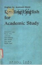 Reading English for Academic Study PDF电子版封面