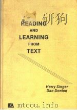 READING AND LEARNING FROM TEXT PDF电子版封面