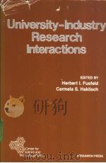 University-Industry Research Interactions PDF电子版封面 0080309879