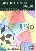 GRADUATE STUDIES 1990/91 PDF电子版封面