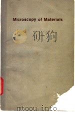 Microscopy of Materials PDF电子版封面
