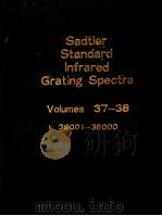 Sadtler Standard Infrared Grating Spectra Volumes 37-38 PDF电子版封面