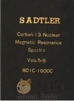 SADTLER Carbon-13 Nuclear Magnetic Resonance Spectra Vols.5-8 PDF电子版封面