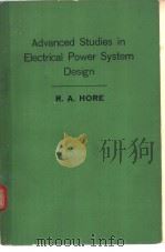 Advanced Studies in Electrical Power System Design PDF电子版封面