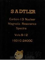 SADTLER Carbon-13 Nuclear Magnetic Resonance Spectra Vols.9-12 PDF电子版封面