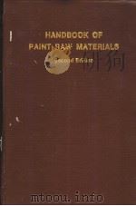 HANDBOOK OF PAINT RAW MATERIALS SECOND EDITION PDF电子版封面 0815511841 ERNEST W.FLICK