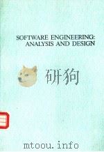SOFTWARE ENGINEERNG:ANALYSIS AND DESIGN PDF电子版封面 0077072022