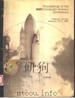 PROCEEDINGS OF THE ACM COMPUTER SCIENCE COMFERENCE PDF电子版封面