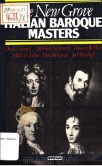 THE NEW GROVE  Italian Baroque Masters  MONTEVERDI FRESCOBALDI CAVALLI CORELLI A.SCARLATTI VIVALDI D（1980 PDF版）