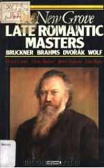 THE NEW GROVE Late Romantic Masters BRUCKNER BRAHMS DVORAK WOLF 1985 PDF电子版封面 0333390261