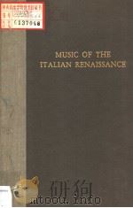 MUSIC OF THE ITALIAN RENAISSANCE（1971 PDF版）