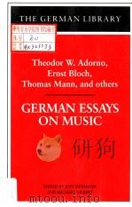 GERMAN ESSAYS ON MUSIC PDF电子版封面 082640720X