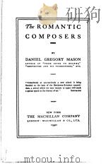 The ROMANTIC COMPOSERS PDF电子版封面