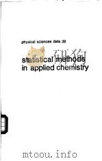 statistical methods in applied chemistry PDF电子版封面 0444988629 jurand czerminski andrzej iwa