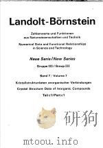 LANDOLT-BORNSTEIN Zahlenwerte und Funktionen aus Naturwissenschaften und Technik 1978 PDF电子版封面 3540086749