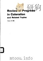 REVIEW OF PROGRESS IN COLORATION AND RELATED TOPICS VOLUME 15 1985 PDF电子版封面