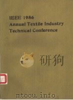 IEEE 1986ANNUAL TEXTILE INDUSTRY TECHNICAL CONFERENCE PDF电子版封面