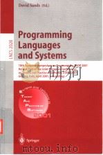 Programming Lanuages and Systems PDF电子版封面 3540418628