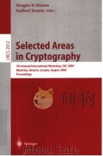 Selected Areas in Cryptography PDF电子版封面