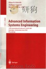 Advanced Information Systems Engineering PDF电子版封面 3540422153