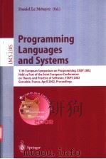 Programming Languages and Systems PDF电子版封面 3540418635