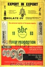 EUROP PRODUCTION THE UNIVERSAL REGISTER OF DUROPEAN EXPORTS 1983 VOLUME Ⅱ 24TH EDITION PDF电子版封面