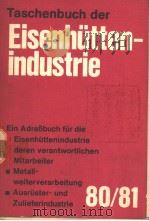 TASCHENBUCH DER EISENHUTTENINDUSTRIE 80/81 PDF电子版封面