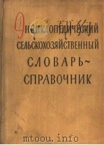 ЭНЦИК/IОПЕДИ-ЧЕСКИИ СЕ/IЪСКОХОЗЯЙ-СТВЕННЬIЙ С/IОВАРЬ-СПРАВОЧНИК PDF电子版封面