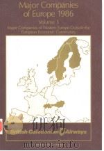 MAJOR COMPANIES OF EUROPE 1986 VOLUME 3 PDF电子版封面 R·M·WHITESIDE