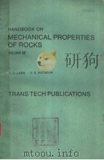 MECHANICAL PROPERTIES OF ROCKS VOLUME 4 PDF电子版封面 087849023X R·D·LAMA V·S·VUTUKURI